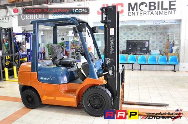 ขายรถโฟล์คลิฟท์มือสอง TOYOTA รุ่น 7FD25-36478 นำเข้าจากประเทศญี่ปุ่น 100\% ไม่เคยใช้งานในไทย ขายรถโฟล์คลิฟท์มือสอง TOYOTA รุ่น 7FD25-36478 นำเข้าจากประเทศญี่ปุ่น 100\% ไม่เคยใช้งานในไทย