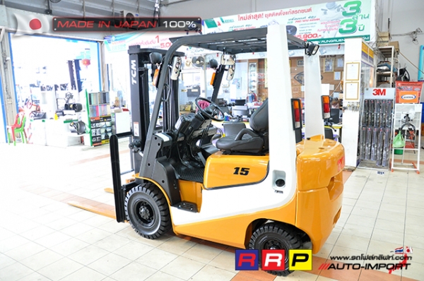 ขายรถโฟล์คลิฟท์มือสอง TCM รุ่น FG15T19-18H11511 นำเข้าจากประเทศญี่ปุ่น 100\% ไม่เคยใช้งานในไทย