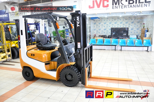 ขายรถโฟล์คลิฟท์มือสอง TCM รุ่น FG15T19-18H11511 นำเข้าจากประเทศญี่ปุ่น 100\% ไม่เคยใช้งานในไทย