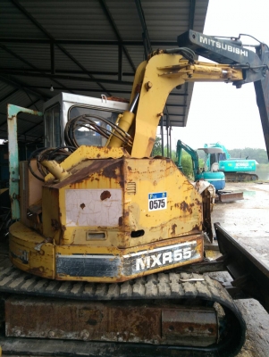รถแบคโฮ MITSUBISHI MXR55 พร้อมหัวคีบ รถเก่านอกพึ่งนำเข้ามา ยังไม่เคยใช้งานในไทย เครื่องดี ปั๊มแรง โซ่หนา เอวแน่น สภาพดี พร้อมใช้งาน  มีเอกสารใบอินวอยซ์