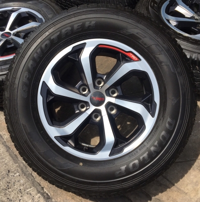 ล้อแม็กป้ายแดง TOYOTA REVO TRD ขอบ 17 พร้อมยาง Dunlop 265-65-17 ปี 16