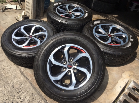 ล้อแม็กป้ายแดง TOYOTA REVO TRD ขอบ 17 พร้อมยาง Dunlop 265-65-17 ปี 16