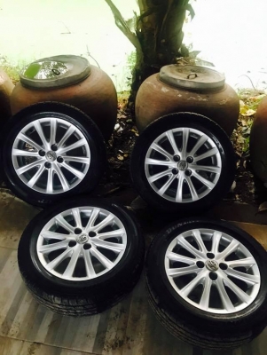 ล้อวีออสสภาพดี4เส้นแม็คพร้อมยางปี14