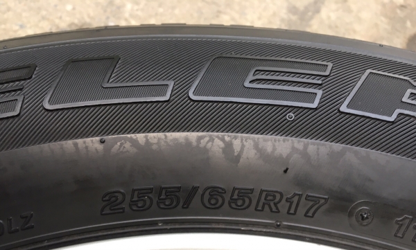 ล้อแม็ก Mitsu Pajero ก้ามปู ขอบ 17 พร้อมยาง 255-65-17 Bridgestone ปลายปี 12