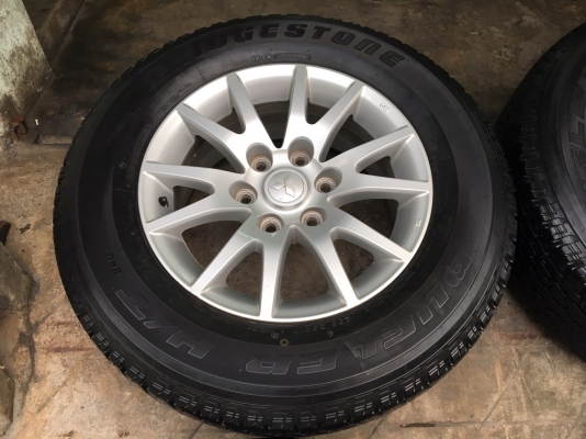 ล้อแม็ก Mitsu Pajero ก้ามปู ขอบ 17 พร้อมยาง 255-65-17 Bridgestone ปลายปี 12