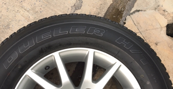 ล้อแม็ก Mitsu Pajero ก้ามปู ขอบ 17 พร้อมยาง 255-65-17 Bridgestone ปลายปี 12