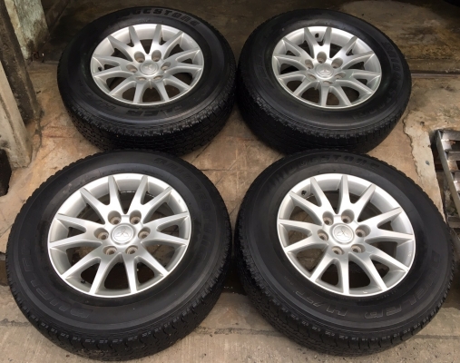 ล้อแม็ก Mitsu Pajero ก้ามปู ขอบ 17 พร้อมยาง 255-65-17 Bridgestone ปลายปี 12