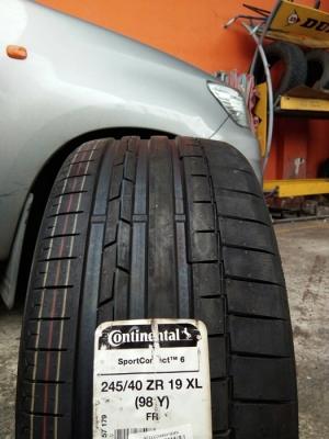 CONTINENTAL CONTACT 6 245/40ZR19 เส้นละ 5,800 บาท CONTINENTAL CONTACT 6 245/40ZR19 เส้นละ 5,800 บาท