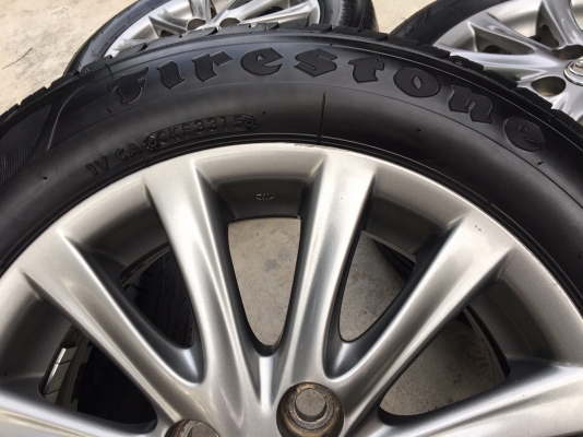 ล้อแม็ก Toyota Vios รุ่น12ก้าน สีรมดำ ขอบ 15 พร้อมยาง 185-60-15 ปลายปี 15