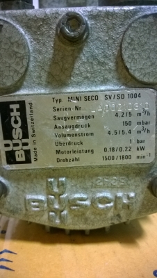 BUSCH DRY Vacuum PUMP BUSCH DRY Vacuum PUMP