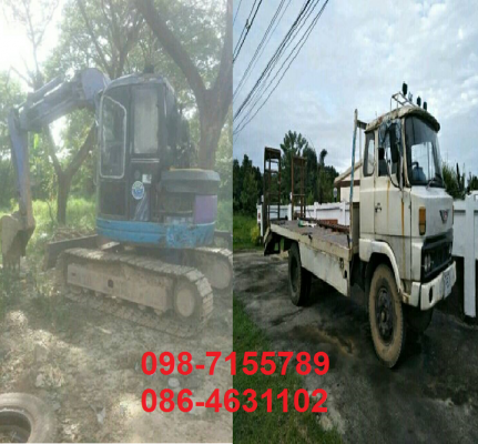 ขายคู่!! &gt;&gt;&gt; Komatsu Pc75UU + 6ล้อเทนเลอร์ Hino พร้อมใช้งาน &lt;&lt;&lt; เบอร์ติดต่อ 098-71