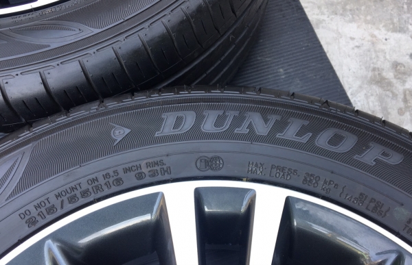 ล้อแม็กใหม่ Toyota Altis 2017 ขอบ16 พร้อมยาง Dunlop 215-55-16 ปี 16