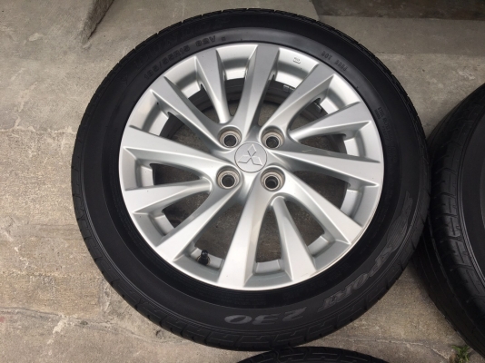 ล้อแม็ก Mitsu Attrage ขอบ 15 พร้อมยาง Dunlop 185-55-15 ปลายปี 13