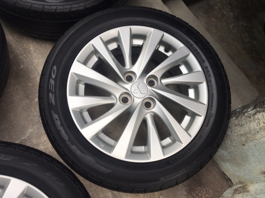 ล้อแม็ก Mitsu Attrage ขอบ 15 พร้อมยาง Dunlop 185-55-15 ปลายปี 13