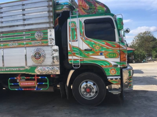 ขาย HINO 320 พ่วงแม่ลูกกระบะเนียมคอกเกษตรดั๊ม อู่ ส สมบัติ รถปี 49