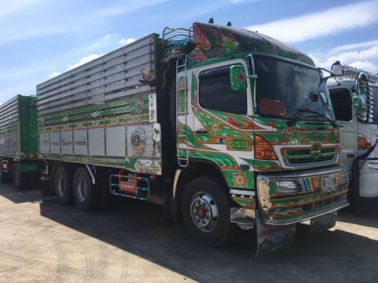 ขาย HINO 320 พ่วงแม่ลูกกระบะเนียมคอกเกษตรดั๊ม อู่ ส สมบัติ รถปี 49