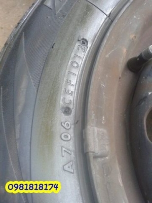 กะทะล้อ4รู100พร้อมยางบริสโตนขอบ14สวยๆ ปี12