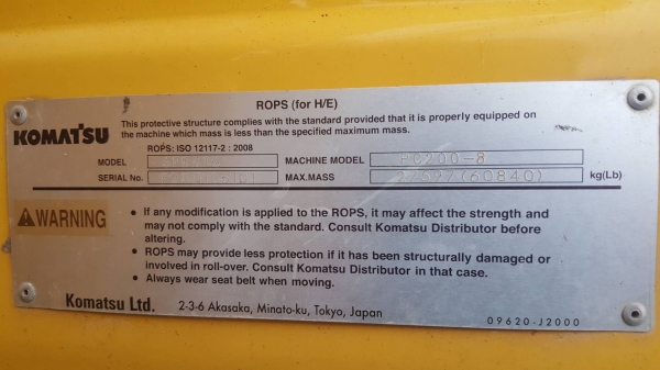 รถแบคโฮ KOMATSU PC 200-8 มีเล่มทะเบียนพร้อม จดทะเบียนปี 2559 รถแบคโฮ KOMATSU PC 200-8 มีเล่มทะเบียนพร้อม จดทะเบียนปี 2559