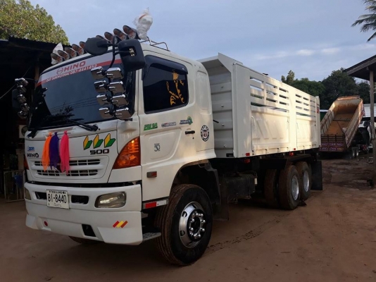 Hino 320 แรง ปี 49 แม่เดี่ยวกระบะดัมพ์สามมิตร ทะเบียนพร้อม