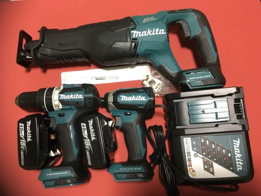 Makita ชุดสว่าน ไขควง เลื่อย Brushless Makita ชุดสว่าน ไขควง เลื่อย Brushless