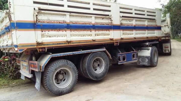 ขาย 1,490,000 HINO PRAFAI เครื่อง K13C 340 แรง แม่ดั้มพ่วง ลูก 3 คาน ดั้ม หัวบาง ยางดี คัชซีสวย รถออยู่ ระยอง 090-772-3710 090-772-3708