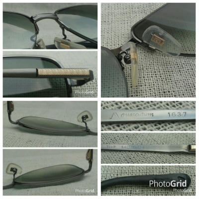 แว่นตาสูงศักดิ์ในราชสำนักอังกฤษ  'ไททาเนียมบริสุทธิ์ - สองกษัตริย์'  หายาก !  Vintage AQUASCUTUM handmade in England