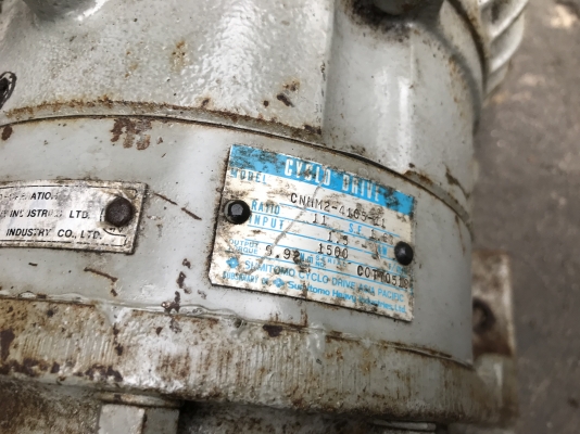 ขายมอเตอร์เกียร์ Cycro drive Sumitomo มอเตอร์ Mitsubishi 2HP. 380V อัตราทด 1:11 สภาพดีเดิมๆ หมุนนิ่ม พร้อมใช้งาน