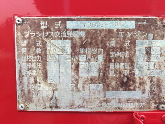 ขายตู้เชื่อมพร้อมปั่นไฟ NIPPON SHIYOมือสองญี๋ 25KVA