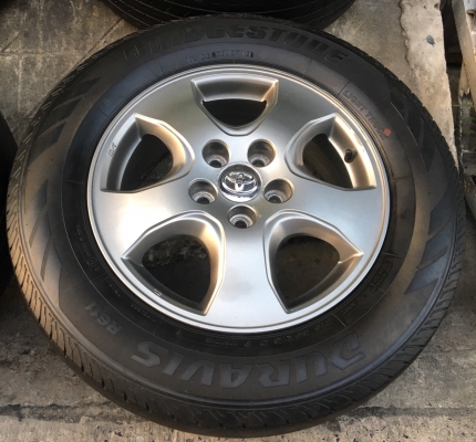 ล้อแม็ก Toyota Vigo Champ สีเทาดำ ขอบ 16 พร้อมยาง 215-65-16 ปี 14