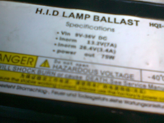 บัลลาสต์ไฟซีนอล 75w AC