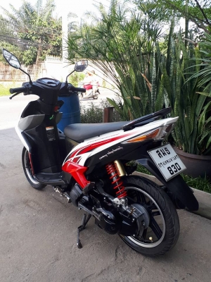 Yamaha Mio 125 รุ่น RR สีดำแดงขาว (ล้อแม็กซ์) ขี่หล่อเท่ห์กันไปเลย