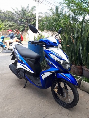 รุ่นหัวฉีด Mio 125 i รุ่น RR สีน้ำเงินขาว ปี 2556 หล่อสปอร์ตมาก ประหยัดน้ำมัน