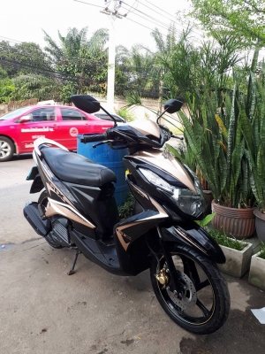 มีโอ 125 ไอ รุ่น GTX ปี 2556 (ล้อแม็กซ์แท้) สีดำน้ำตาล รุ่นหัวฉีดแล้ว ขอบอกว่าอย่างหล่อ