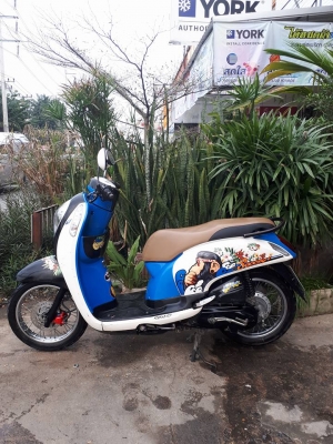All New Honda Scoopy i สีขาวน้ำเงิน ปี 2556 ลาย Monkey DO รถสวยๆ ขี่ดี หัวฉีดรุ่นใหม่ All New Honda Scoopy i สีขาวน้ำเงิน ปี 2556 ลาย Monkey DO รถสวยๆ ขี่ดี หัวฉีดรุ่นใหม่