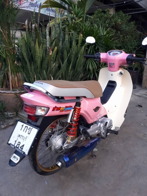 รุ่นใหม่ล่าสุด Dream SUPER Cup (สตาร์ทมือ ) สีชมพูขาว ปี 2559 รถสวยวิ๊ง