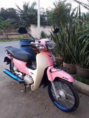 Dream SUPER Cup ปลายปี 2559 สีชมพูขาว (สตาร์ทมือ ) หัวฉีดประหยัดน้ำมัน