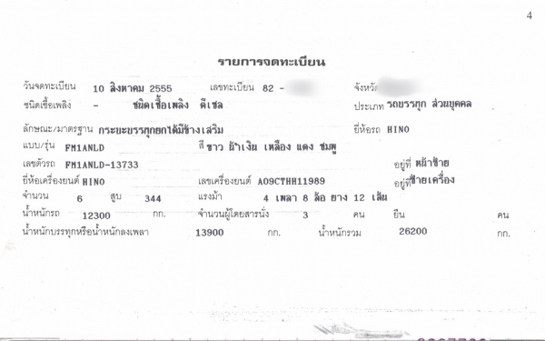 ขาย HINO 344 พ่วงแม่ลูก กระบะเหล็กคอกเกษตรดั๊ม  รถปี 55