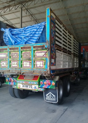 ขาย HINO 344 พ่วงแม่ลูก กระบะเหล็กคอกเกษตรดั๊ม  รถปี 55