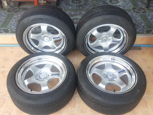 ขายล้อใหม่ WORK S1 ขอบ15 ยางเปอร์เช็น 195/50/15  4 ล้อ