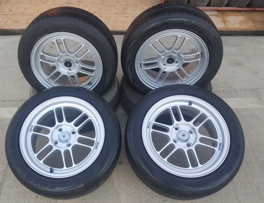 ล้อใหม่15 Rpf1 4รู100 ยางเปอร์เช็น195/55/15  4 ล้อ