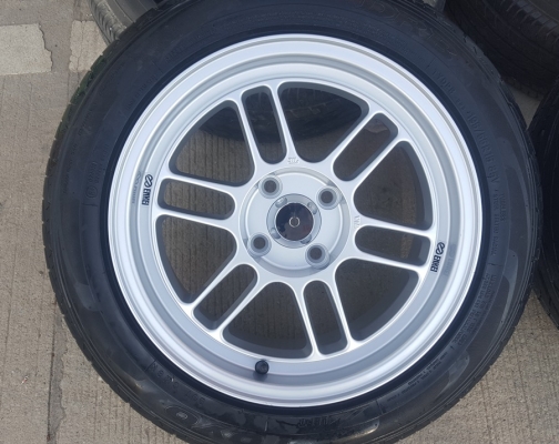 ล้อใหม่15 Rpf1 4รู100 ยางเปอร์เช็น195/55/15  4 ล้อ