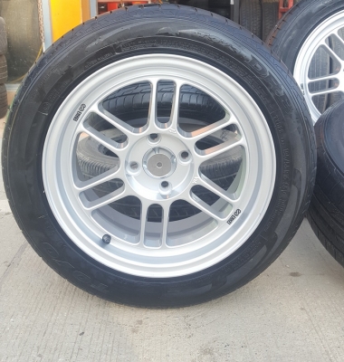 ล้อใหม่15 Rpf1 4รู100 ยางเปอร์เช็น195/55/15  4 ล้อ