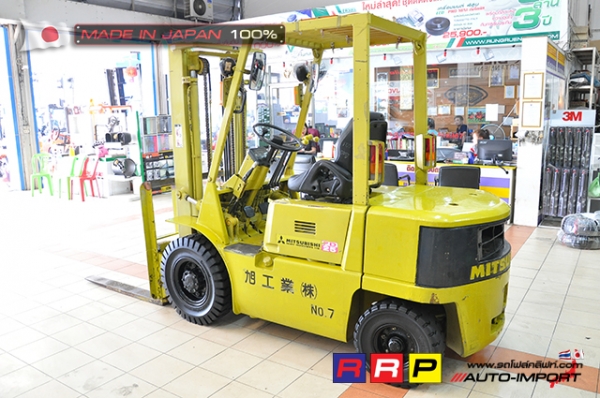 ขายรถโฟล์คลิฟท์มือสอง MITSUBISHI รุ่น FD25-F18A-54834 นำเข้าจากประเทศญี่ปุ่น 100\% ไม่เคยใช้งานในไทย