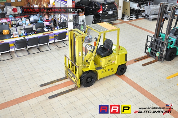 ขายรถโฟล์คลิฟท์มือสอง MITSUBISHI รุ่น FD25-F18A-54834 นำเข้าจากประเทศญี่ปุ่น 100\% ไม่เคยใช้งานในไทย