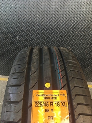 CONTINENTAL ContiSportContact 5 SSR MOE 225/45R18 เส้นละ 5,800 CONTINENTAL ContiSportContact 5 SSR MOE 225/45R18 เส้นละ 5,800