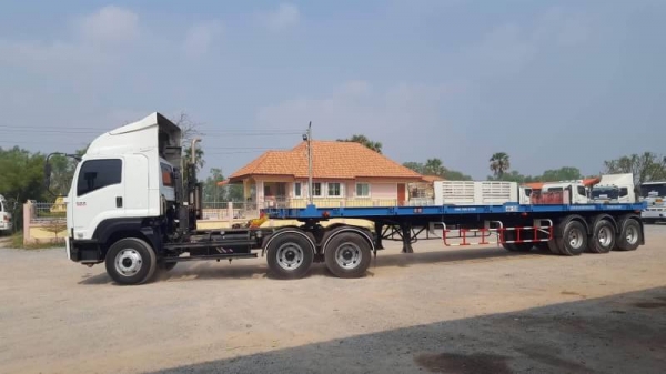 ขาย หัวลาก ISUZU 360 แรงม้า ปี 56 พร้อมหางพ่วงพื้นเรียบ 3 เพลา ปี 58 สภาพสวยพร้อมใช้งาน พร้อมแยกขายห