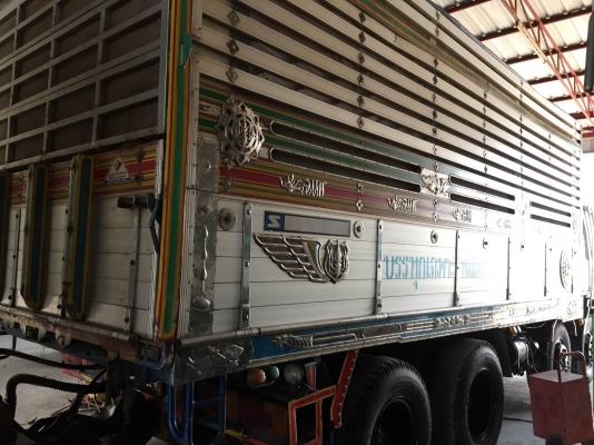 พ่วง 20 ล้อ HINO 3M ปี 38 วางเครื่อง P11C กระบะมิเนียมคอกเกษตร  - ดั้ม มี 2 พ่วง สภาพพร้อมใช้ พร้อมโอน