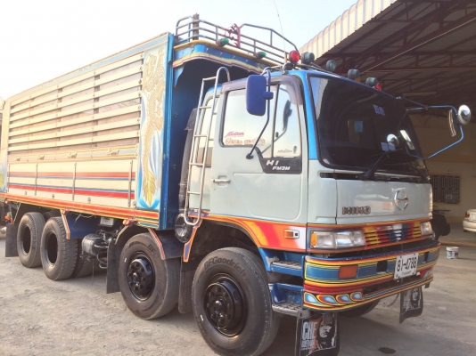 พ่วง 20 ล้อ HINO 3M ปี 38 วางเครื่อง P11C กระบะมิเนียมคอกเกษตร  - ดั้ม มี 2 พ่วง สภาพพร้อมใช้ พร้อมโอน