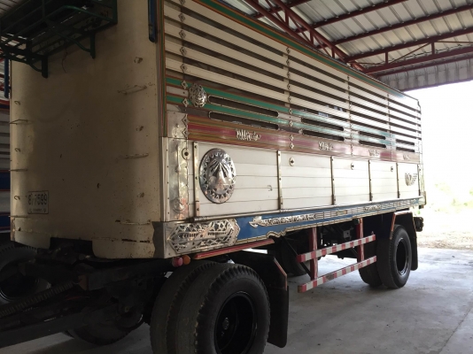 พ่วง 20 ล้อ HINO 3M ปี 38 วางเครื่อง P11C กระบะมิเนียมคอกเกษตร  - ดั้ม มี 2 พ่วง สภาพพร้อมใช้ พร้อมโอน