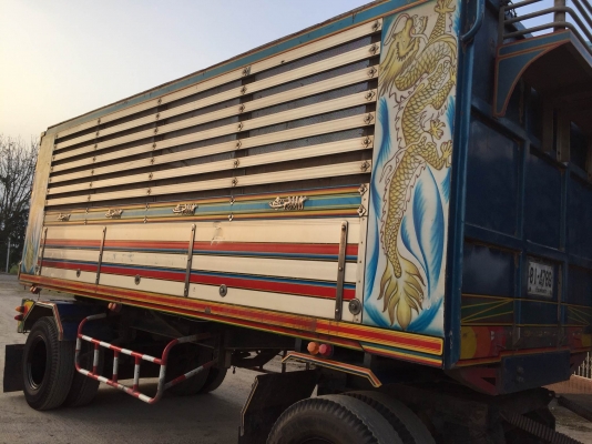 พ่วง 20 ล้อ HINO 3M ปี 38 วางเครื่อง P11C กระบะมิเนียมคอกเกษตร  - ดั้ม มี 2 พ่วง สภาพพร้อมใช้ พร้อมโอน